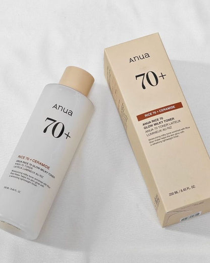 ANUA Rice 70 + Ceramide Glow Toner 250ML - Beauty Cave